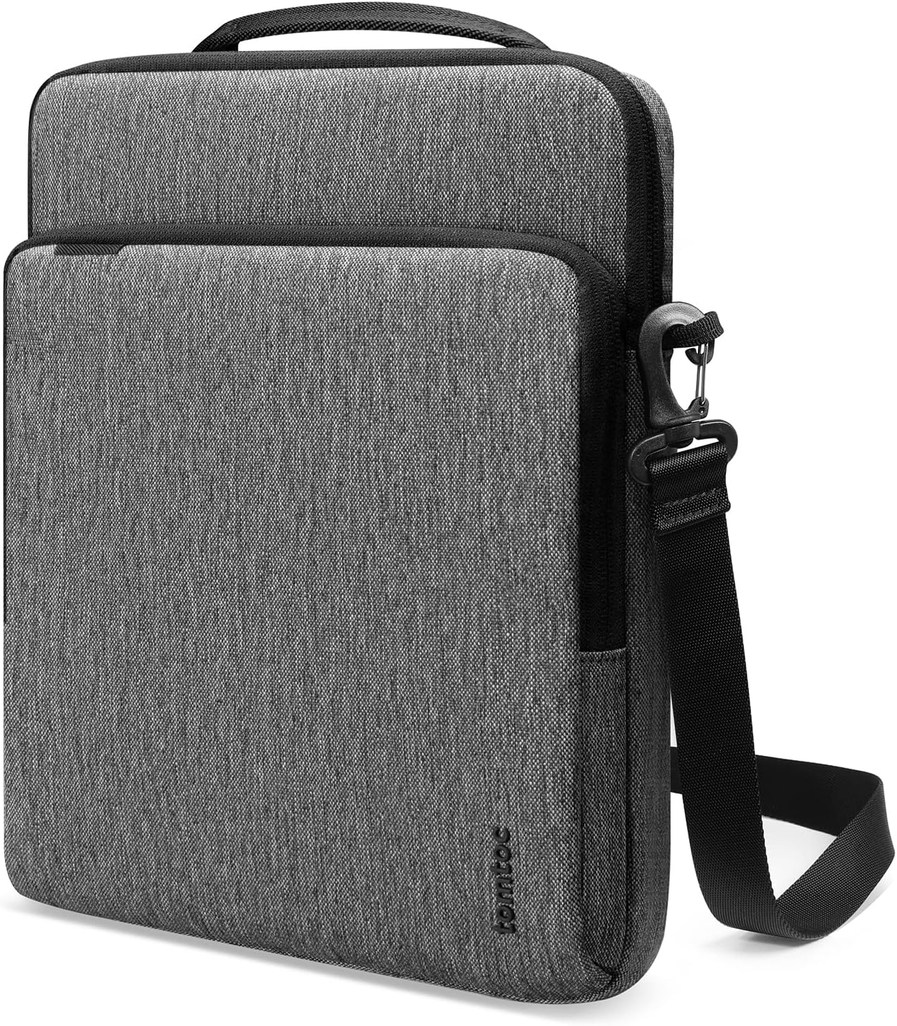 tomtoc DefenderAce-A03 360 Protective Laptop Shoulder Bag for 16-inch New MacBook Pro M4/M3/M2/M1 Pro/Max 2024-2019, Water-Resistant Well-Organized Accessory Sleeve Case with Handle