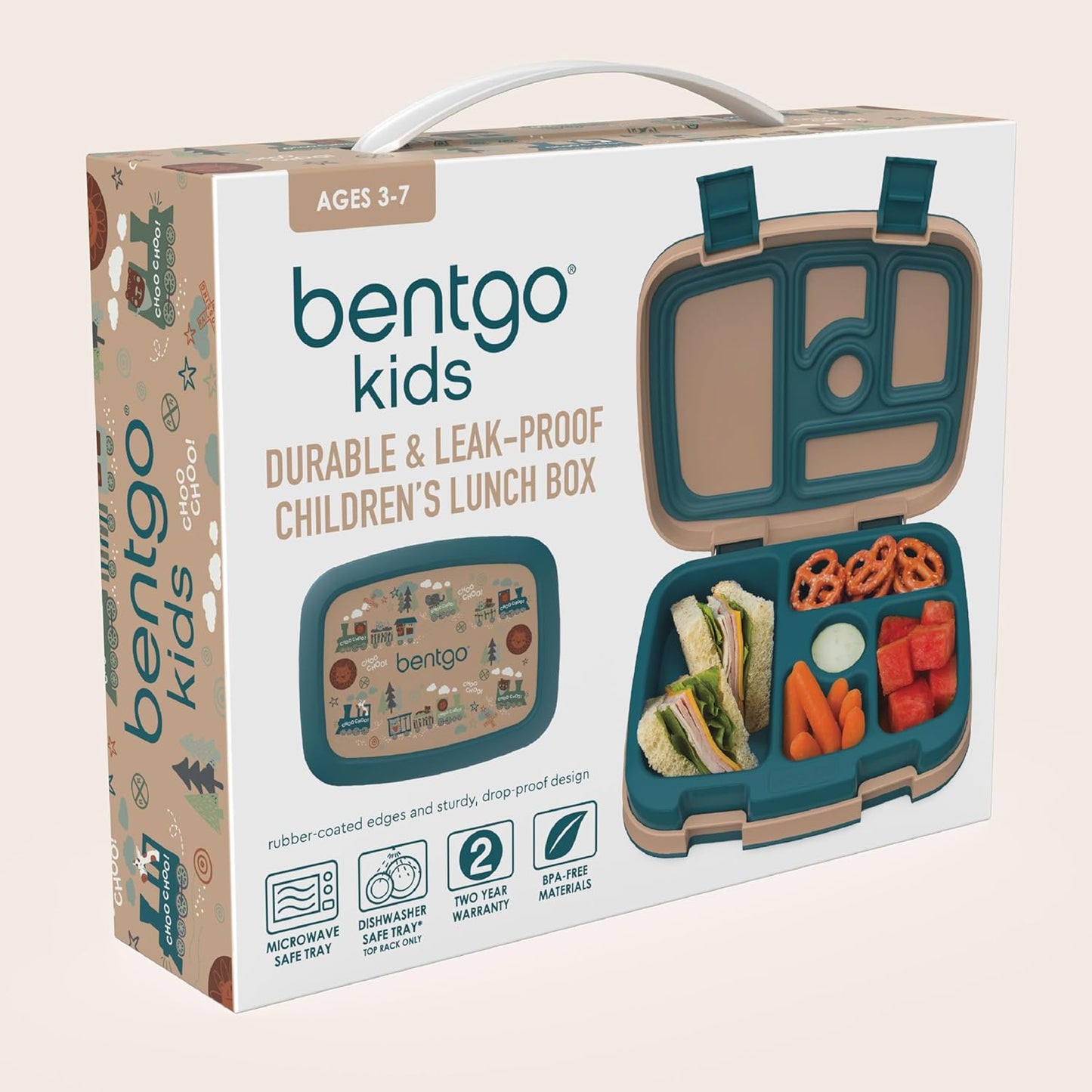Bentgo Kids Prints (Unicorn) - Leak-Proof, 5-Compartment Bento-Style Kids Lunch Box - Ideal Portion Sizes for Ages 3 to 7 - BPA-Free and Food-Safe Materials