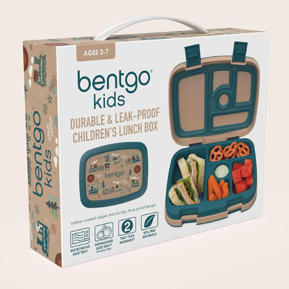 Bentgo Kids Prints (Unicorn) - Leak-Proof, 5-Compartment Bento-Style Kids Lunch Box - Ideal Portion Sizes for Ages 3 to 7 - BPA-Free and Food-Safe Materials