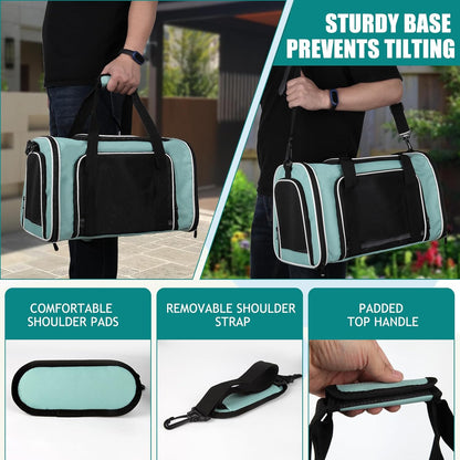 Top tasta Dog Cat Carrier Pet Carriers for Small Medium Large Cats Dogs Carrier Soft Sided Small Puppy Dog Carrier Portable Foldable Airline Approved Dog Cat Travel Carrier Grey Medium