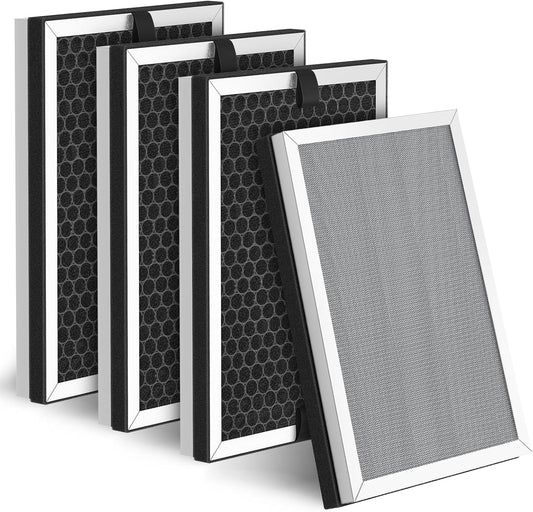 4 Pack JF260 Filter Replacement Compatible with JF260, JF260S Air Purifier, DeedMo AP-1273, JF260-RF filter, 3-in-1 Pre-Filter, HEPA and Activated Carbon Filtration System