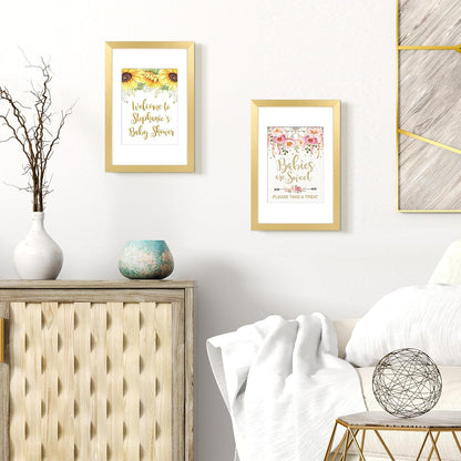 upsimples 11x14 Picture Frame, Display Pictures 8x10 with Mat or 11x14 Without Mat, Wall Hanging Photo Frames, Black