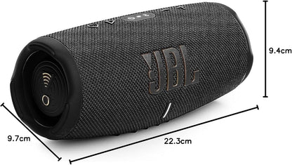 JBL Charge 5 Portable Bluetooth Speaker with Deep Bass, IP67 Waterproof and Dustproof, Up To 20 Hours of Playtime, Built-in Powerbank - Black