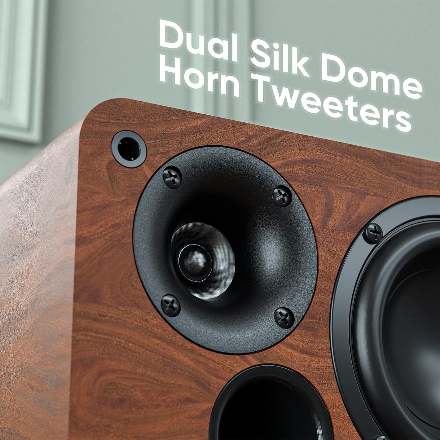 Saiyin Compact Sound Bar,40 Watts Small Soundbar for TV,Surround Sound System TV Sound Bar Speakers with Bluetooth/Optical/AUX Connection for PC/Gaming/Projectors,17inch