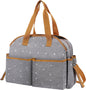 SM SunniMix Waterproof Maternity With Structured Design Contrast Trim And Wipe Clean Exterior For Organizing Supplies Suitable For Travel Pushchair Use, Gray