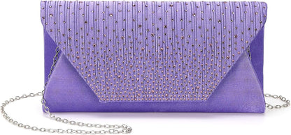 DTGN Evening Bags Clutch Purses for Women Formal, Purse Handbag Crossbody Bag Rhinestone Shoulder Bag for Wedding Party