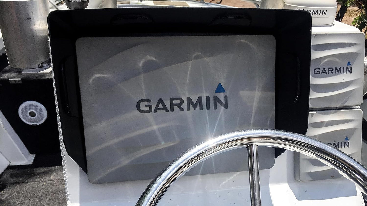BerleyPro Visor Compatible With Garmin GPS, Fish Finders and Depth Finders - Sun Shade for Striker, Echomap, GPSMAP, and More - Echomap UHD2 7" Touch