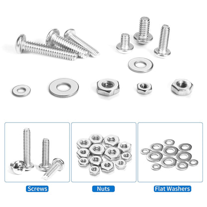 1705 Pcs Machine Screw Assortment Kit, M2 M3 M4 M5 Metric Bolts and Nuts Kit with Lock and Flat Washers, Hex Button Head 10.9 Alloy Steel Cap Screw Set with Allen Wrench