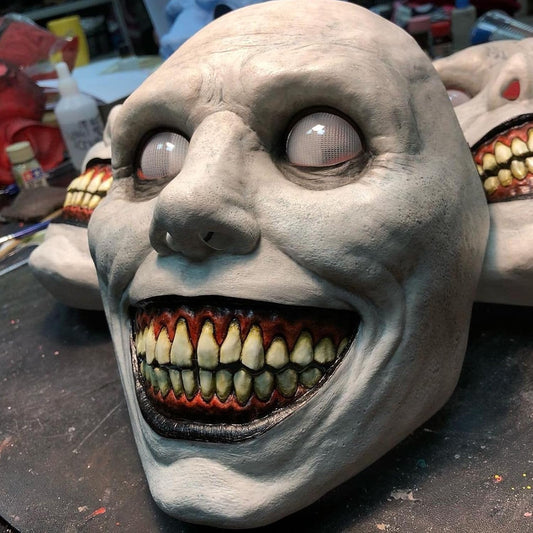 QCCX Halloween Masks for Adult, Scary Smiling Demons Mask, Halloween Zombie Mask, Scream Halloween Cosplay Masks - PuriLite