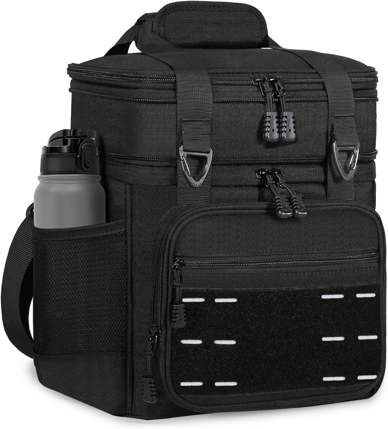 Lunch Box Cooler Bag - Insulated Tactical Lunchbox for Men - XLarge Lunch Pail Lunch Kit for Adults Work Outdoor Shifts Trips Black Camo 25L