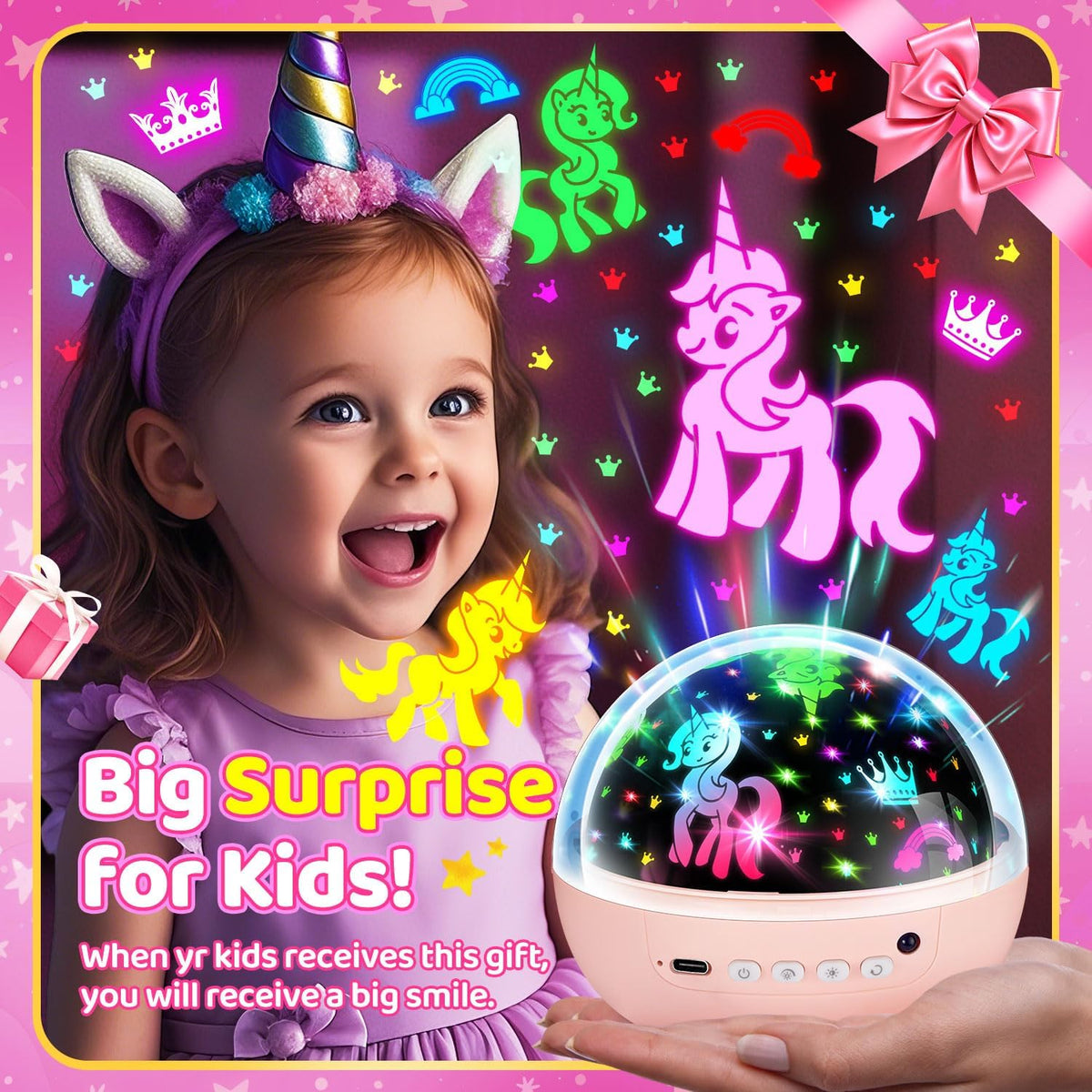 Night Light Projector, 3 Films+93 Colors Kids Projector Night Light