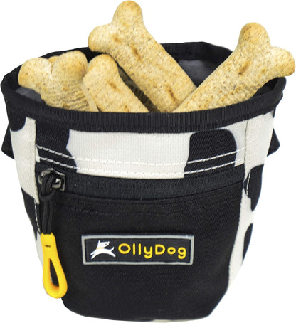 OllyDog Goodie Treat Bag, Dog Treat Pouch, Waist Belt Clip for Hands-Free Training, Magnetic Closure, Dog Training and Behavior Aids, Three Ways to Wear (Abbey Stone)