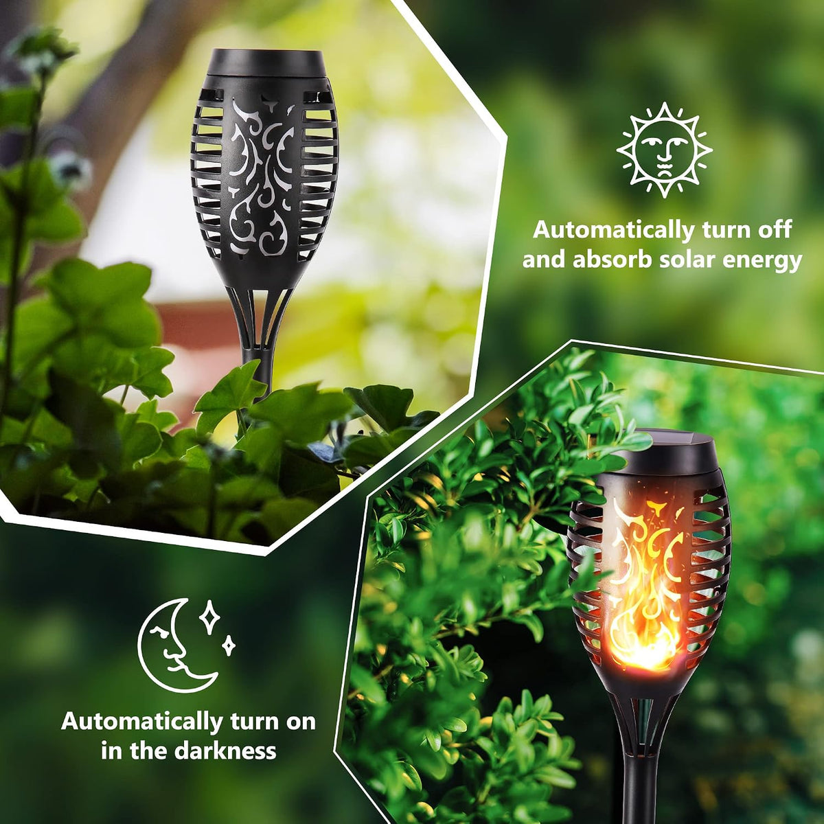 Toodour Solar Halloween Lights, 12 Pack Solar Lights Outdoor Waterproof