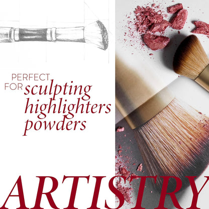 LAURA GELLER NEW YORK Dual-Ended Blush + Bronzer Brush - Blush Bronzer Contour Face Makeup Brush