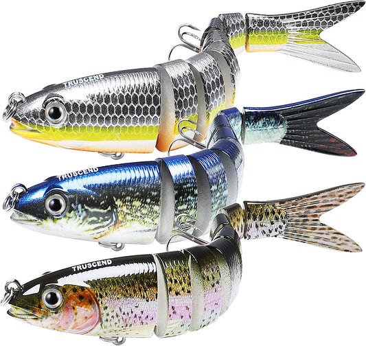 TRUSCEND Swimmax for Freshwater and Saltwater, Lifelike Fishing Lures for Bass Trout Crappie Walleye Pike Bluegill Salmon, Swimbait for Bass Fishing, Amazing Fishing Gear Gifts for Family Fishing - PuriLite