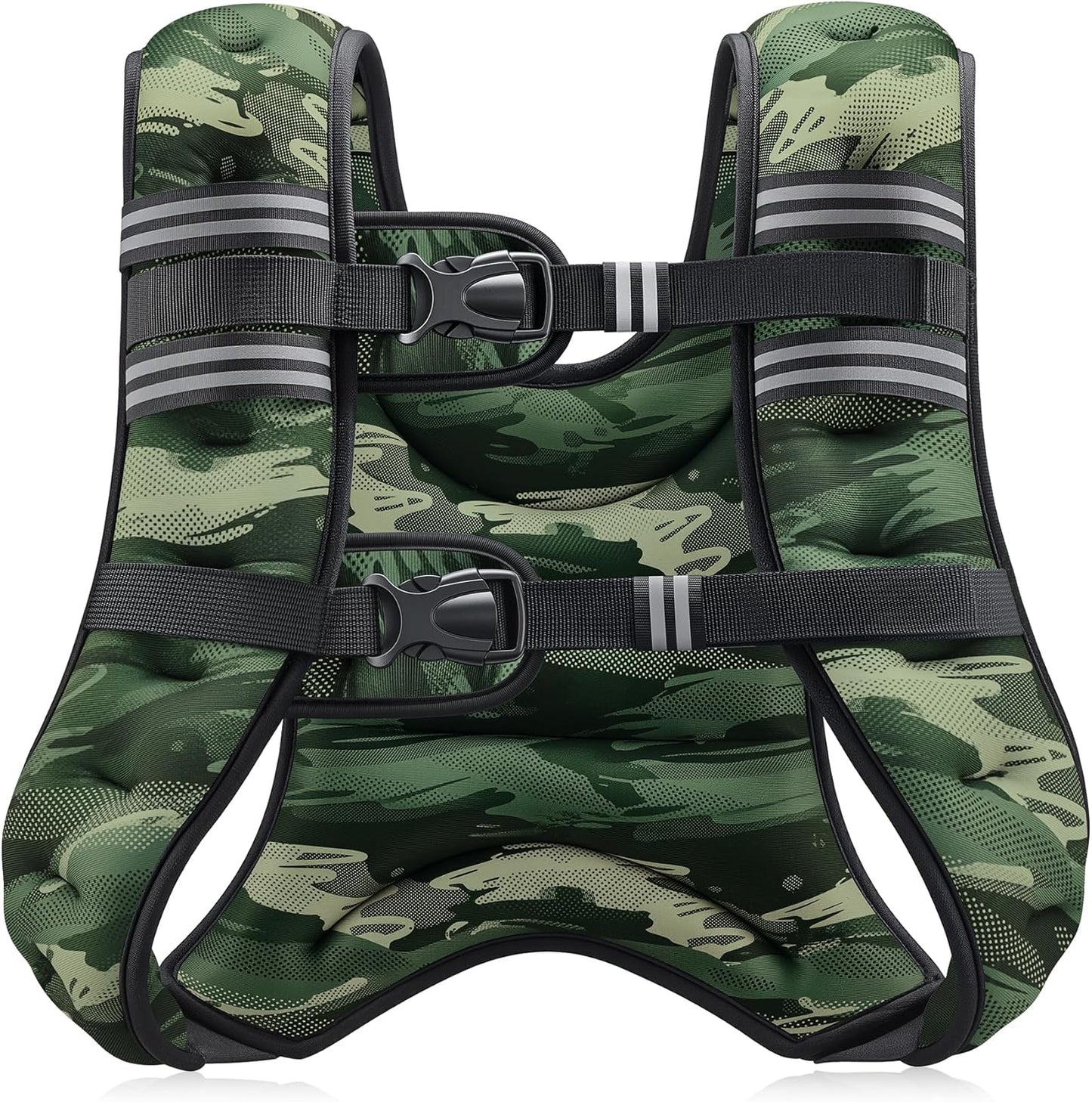 ZELUS Weighted Vest, 6lb/8lb/12lb/16lb/20lb/25lb/30lb Weight Vest with Reflective Stripe for Workout, Strength Training, Running, Fitness, Muscle Building, Weight Loss, Weightlifting