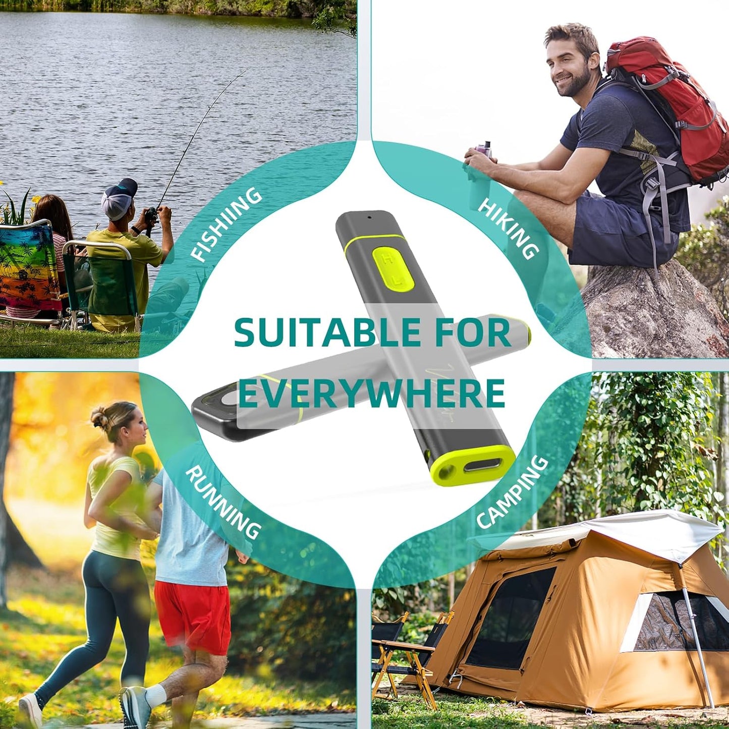 Vibis Insect Bite and Sting Relief, Rechargeable Bug Bite Itch Relief Thing Fast Symptom Relief for Mosquito Bites, Chemical-Free Treatment Natural Relief from Bug and Mosquito Bites Itching - Green