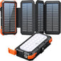 BLAVOR Solar Charger Power Bank, PD 18W Fast Charging 20000mAh Battery Pack with 4 Foldable Panels, Portable Solar Panel Charger with Camping Flashlight Compass Carabiner for All Cell Phone
