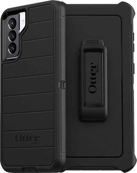 OtterBox Defender Series Rugged Case & Holster for Samsung Galaxy S21 5G (ONLY) Non-Retail Packaging - Black - with Microbial Defense