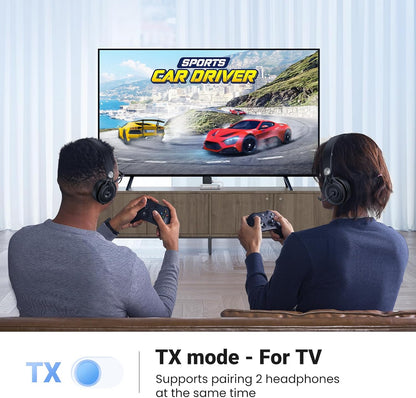 UGREEN 2 in 1 Bluetooth Transmitter and Receiver for Airplane Bleutooth 5.4 Audio Adapter with 3.5mm Aux Jack Compatible with Car, TV, Stereo System, Bluetooth Audio Splitter for Airpods Headphones