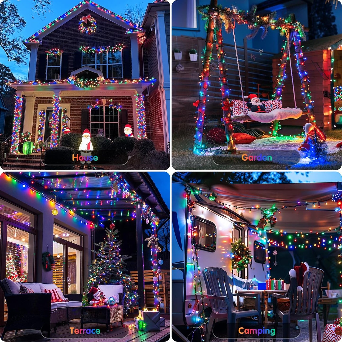 JMEXSUSS 66ft 200 LED Halloween Lights Outdoor, Orange String Lights Clear Wire, 8 Modes Orange Halloween Christmas String Lights Plug in for Tree Indoor Patio Garden Thanksgiving Decorations