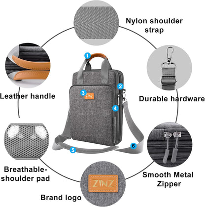 ZINZ Slim & Expandable Case 12.9 13 inch Travel Laptop Shoulder Bag for MacBook Air 13" M3/M2/M1, MacBook Pro 13" M2/M1, iPad Pro 12.9"/13"/11", iPad Air 13",L01G03 - PuriLite