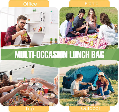 Lunch Bag for Men/Women, Reusable Lunch Box for Adult, Small Insulated Lunch Box, Lunch Tote Bag for Office, Work, Picnic