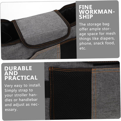 Yardwe 2pcs Stroller Hanging Pouch Diaper Holder Organizer Supplies Stroller Holder Diaper Bag