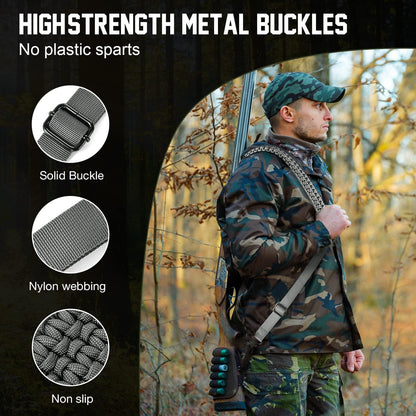 VVAAGG Two-Point Sling with Swivel, Non-Slip Paracord Sling with Adjustable Length Strap