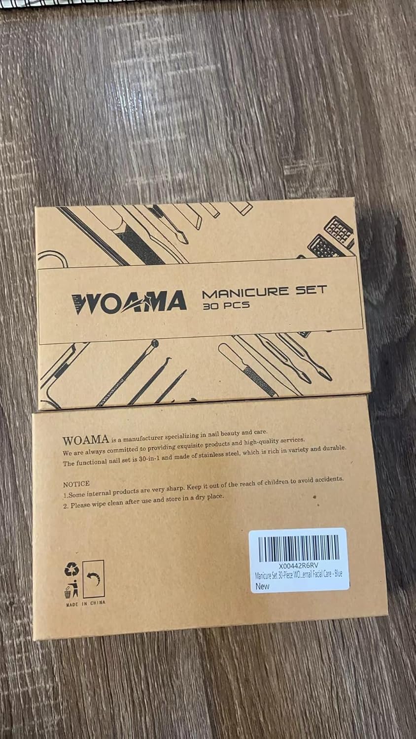 WOAMA Manicure Set 30 in 1 Nail Clipper Set Nail Kit for Women Men Stainless Steel Manicure Kit Professional with Travel Case