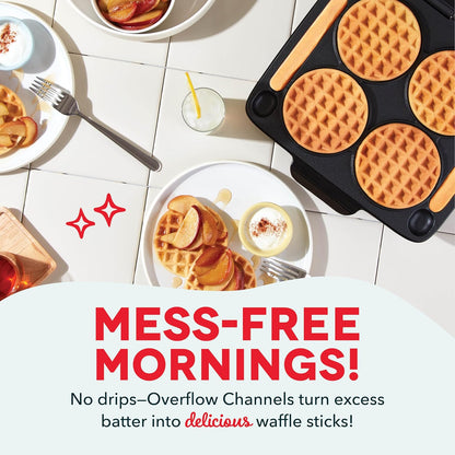 DASH Mini Maker Electric Round Griddle for Individual Pancakes, Cookies, Eggs & other on the go Breakfast, Lunch & Snacks with Indicator Light + Included Recipe Book - Aqua,4 Inch