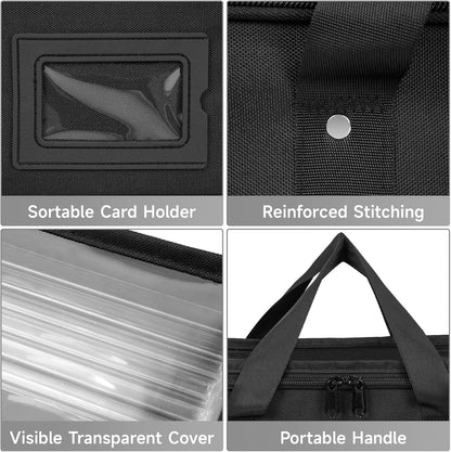 4 Pack-DVD Storage Boxes, PVC Clear Lid, DVD Case Holder Organizer with Index Labels-15.4"x 5.5"x 7.9" DVDs Storage Holder Bags for DVDs, CDs, Video Games, Books, Each Hold up to 25 DVDs Jewel Cases