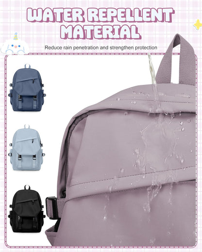 School Backpack for Women Men College High School Bags for Boys Girls Casual Daypack Laptop Backpack Waterproof Black Bookbag Travel Rucksack