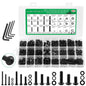 860PCS Metric Screw Assortment Kit, M2 M3 M4 M5 Machine Screws with Lock & Flat Washers, 10.9 Grade Alloy Steel, Metric Hex Button Head Cap Nuts and Bolts Assortment Kit with 4 Wrenches