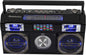 Studebaker SB2145B 80's Retro Street Bluetooth Boombox with FM Radio, CD Player, LED EQ, 10 Watts RMS Power and AC/DC