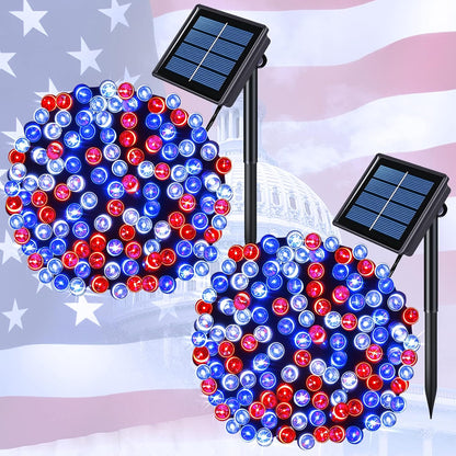 JMEXSUSS 2 Pack 75.5ft Orange Solar Christmas Lights, Total 400 LED Solar String Lights Outdoor Waterproof, 8 Modes Orange Halloween Lights for Tree Patio Garden Thanksgiving Halloween Decorations