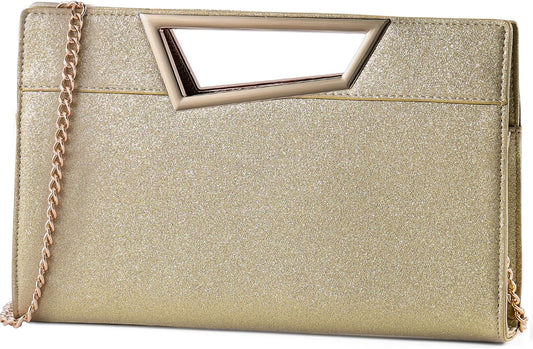 VX VONXURY Clutch Purses for Women,Elegant Vegan Leather Crossbody Purses Handbag Evening Bag for Daily Wedding Party - PuriLite