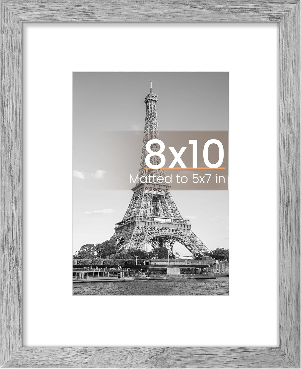 upsimples 11x14 Picture Frame, Display Pictures 8x10 with Mat or 11x14 Without Mat, Wall Hanging Photo Frames, Black
