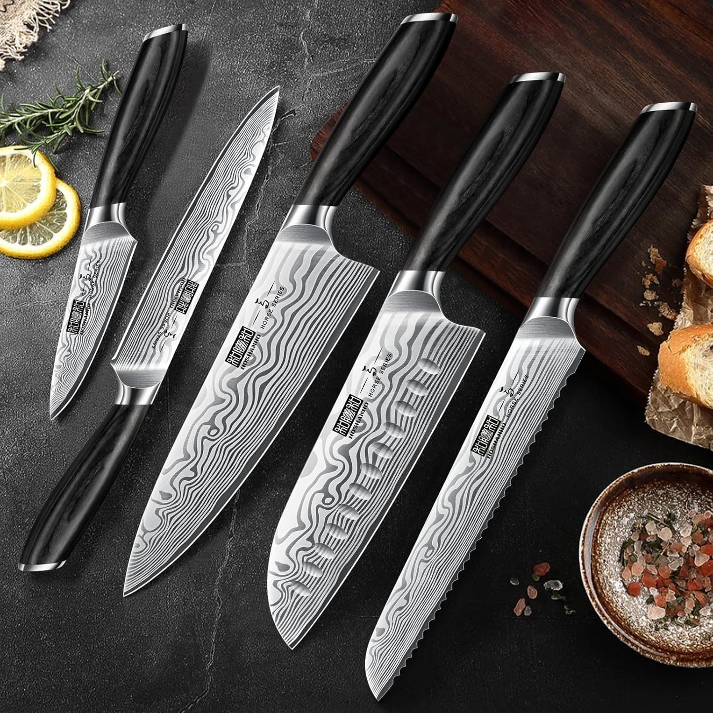 HOSHANHO Fillet Knife 7 Inch, Razor Sharp Boning Knife for Meat Poultry Chicken Cutting, Japanese High Carbon Powder Steel Fish Knife with Flexible Blade and Pakkawood Handle