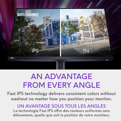 Alienware 25 Gaming Monitor AW2523HF 24.5" IPS LED Full HD (1920 × 1080) 360Hz Display - AMD FreeSync - VESA - Monitor (USB, HDMI) Height/Tilt/Swivel/Pivot Adjustability - Dark Side of The Moon