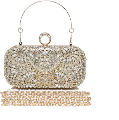 MUDUO Women's Evening Bags Sparkly Rhinestone Clutch Purses for Women Formal Party Prom Crystal Clutch Handbags Wedding Purse