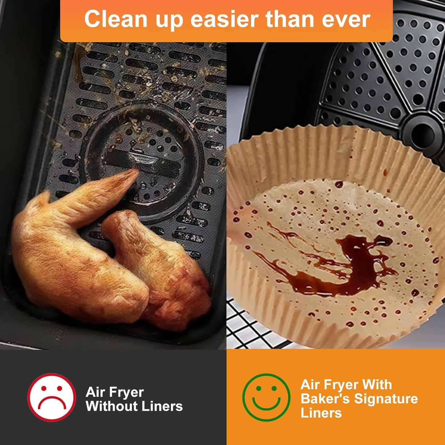 Air Fryer Liners,100Pcs 8.6" Square Air Fryer Parchment Paper Liners for 3 to 8 QT Baskets, Non-Stick & Oil Proof and Food Grade Baking Alternative to Foil for Easy Cleanup