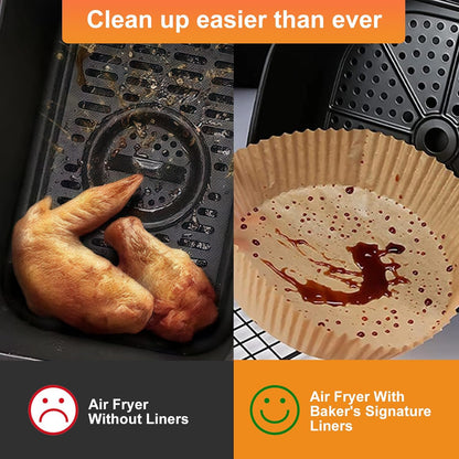 Air Fryer Liners,100Pcs 8.6" Square Air Fryer Parchment Paper Liners for 3 to 8 QT Baskets, Non-Stick & Oil Proof and Food Grade Baking Alternative to Foil for Easy Cleanup