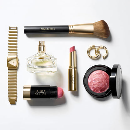 LAURA GELLER NEW YORK Dual-Ended Blush + Bronzer Brush - Blush Bronzer Contour Face Makeup Brush