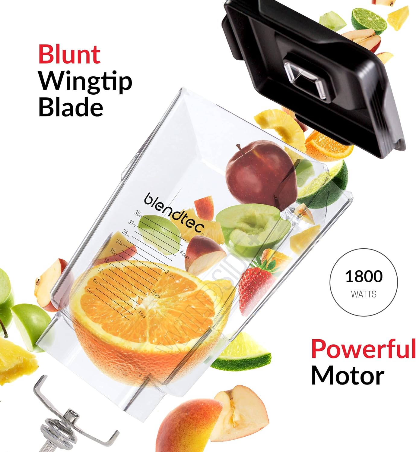 Blendtec Professional 800 - Blender with WildSide+ Jar (90 oz) - Smoothies & Frozen Drinks - Quietest Professional-Grade - 11-Speed Slider - Black