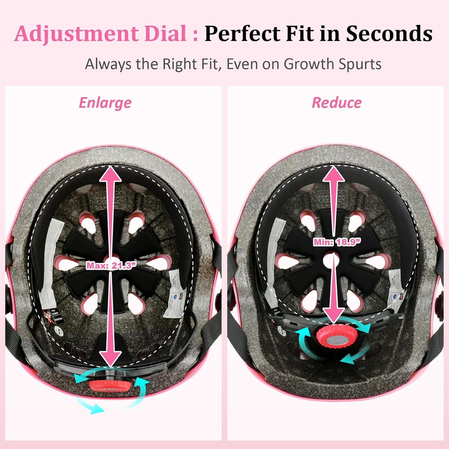 KAMUGO Kids Adjustable Helmet, Suitable for Toddler Kids Ages 3-8 Boys Girls, Multi-Sport Safety Cycling Skating Scooter Helmet