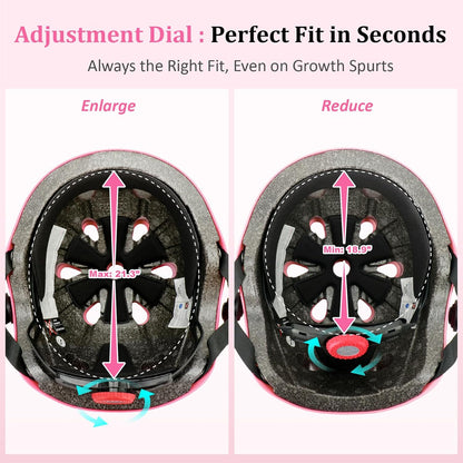 KAMUGO Kids Adjustable Helmet, Suitable for Toddler Kids Ages 3-8 Boys Girls, Multi-Sport Safety Cycling Skating Scooter Helmet