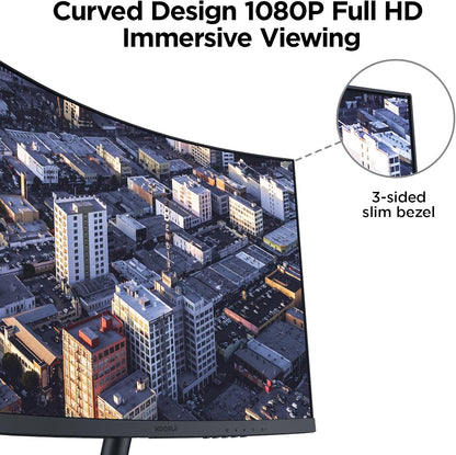 KOORUI 32 inch Curved Gaming Monitor - QHD (2560 x 1440) 2K Display, 170Hz 144Hz Monitors, 1500R Curvature, 1ms, HDR10, Adaptive Sync, Tilt Adjustable, DisplayPort HDMI, Black - 32E6QC