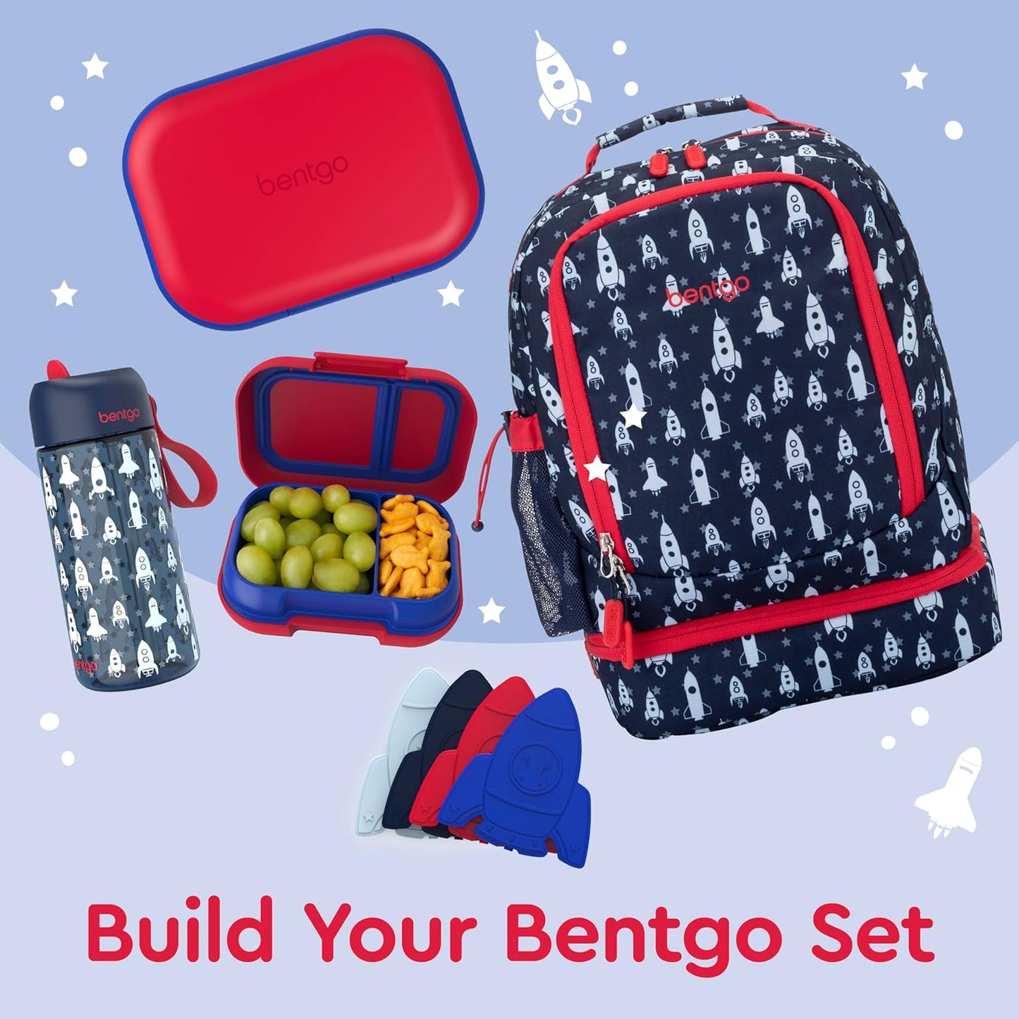 Bentgo Chill Kids Leak-Proof Lunch Box - 4-Compartment Bento Box with Built-In Ice Pack, 3.3 Cup Capacity, PFAS & BPA-Free, Microwave & Dishwasher Safe, Ideal Size for Ages 3 to 7 (Aqua)