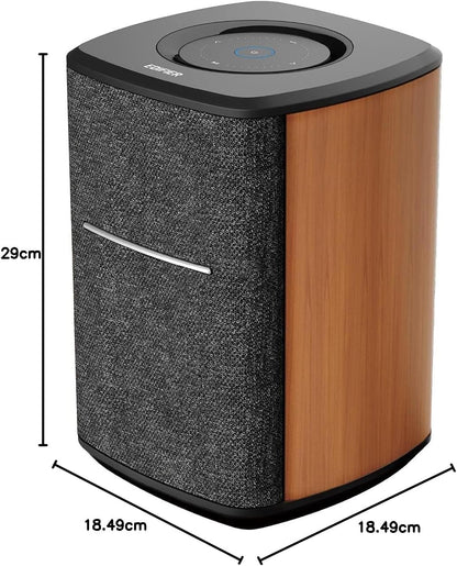 Edifier WiFi Smart Speaker Without Microphone, Works with Alexa, Supports AirPlay 2, Spotify , Tidal Connect, 40W RMS One-Piece Wi-Fi and Bluetooth Sound System, No Mic, MS50A